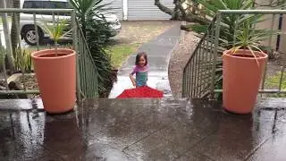 Heathers skirt falls down in the rain 2013
