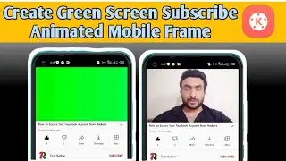 Create green screen subscribe animated mobile frame