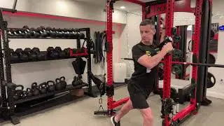 Split Stance Doorway Chest Stretch with SMR Percussion 