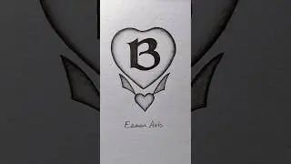 B Name Wale Log Kaise Hote Hain.... || B drawing #art #shorts #trendingshorts #letterart