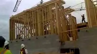 craning a roof on top of 14ft high walls