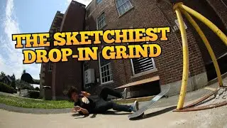 Attempting the sketchiest drop-in grind (2018) #skateboarding