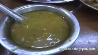 Indian bean soup and plain rice Yangon Myanmar