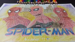 Spiderman no way home fan made poster drawing | spider-verse | Atul Jaiswal