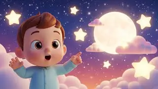 Twinkle Twinkle Star Fun Song | kids nursery rhymes | Baby Song, Night Sky Cartoon ✨🌙