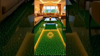 Insane Emerald Gemstone Epoxy Floor Time-Lapse! 💎✨ #shorts