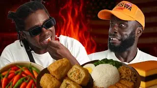 Americans eat INDONESIAN CHILI l Enak Or Denak Show (Nasi Liwet, Spiku..)