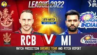 IPL 2022 Bangalore vs Mumbai 18th Match Prediction - RCB vs MI Dream11| Pune Pitch Report|Live