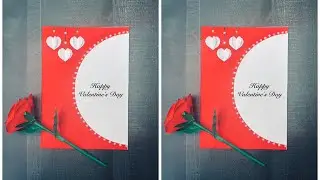 Diy valentine&lsquo;s day greeting card | valentines day craft #diy #craft #papercraft 
