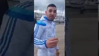 Supporter du psg jet&eacute; dans le vieux port