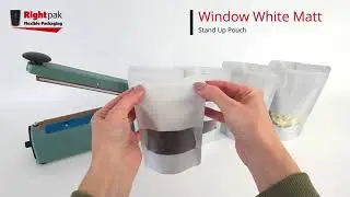 Rightpak Stand Up Pouches - Window White Matt Stand Up Pouch