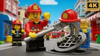 LEGO City Fire Chief: Helmet Fell into Sewer! 🕳️🚒