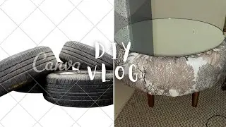 DIY : transforming an old tire into an  exquisite coffee table