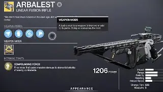 DESTINY 2 ARBALEST EXOTIC FUSION
