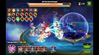 96M damage to 160 Osh the Eternal Keeper #HeroWars