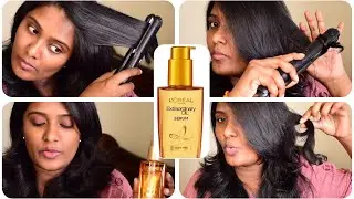 L'Or&eacute;al Paris EXTRAORDINARY OIL SERUM || Демонстрация и обзор || Демонстрация выпрямления и завивки волос