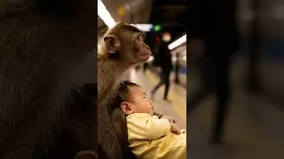 This Baby Monkey Refused to Leave a Crying Child | Emotional Short Film
