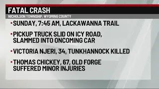 Icy roads leads to fatal crash, killing woman | 28/22 News