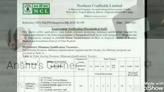 Staff Nurse Govt Job Vacancy 2020||NCL Staff Nurse Recruitment 2020||