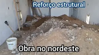 Reforço estrutural em obra no nordeste 