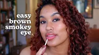 trying a simple brown smokey eye for hooded eyes 🤎 grwm