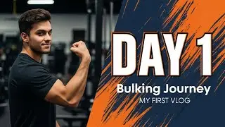 Day 1 of vlogging my gym workout Process of mine bulking .Its my first video .