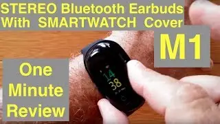 LEMFO M1 Health/Fitness Smart Bracelet with Stereo Earbuds: One Minute Overview