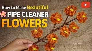 How to Make Pipe Cleaner Flowers 🌼 | Easy Marigold Craft for Beginners | DIY Home Decor #pipecleaner