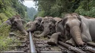 seven wild Asian elephants were killed in a train accident