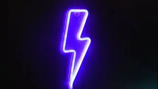 Unboxing and show case of neon lightning bolt light