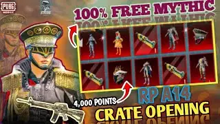 RP A14 CRATE OPENING | 4,000 POINTS OPENING🥶| FREE & PERMANENT MYTHIC & LEGENDARY M16 SKINS | PUBGM 