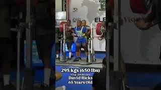 65 years old squatting 650lbs Legend David Ricks #powerlifting  #squat #legend