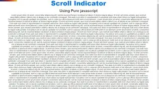 Responsive page scroll indicator using pure JavaScript | JavaScript tutorials