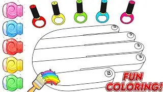 Kids Coloring & Painting | Fun Nail Art Coloring for Kids 🎨 | Learn Colors Easy