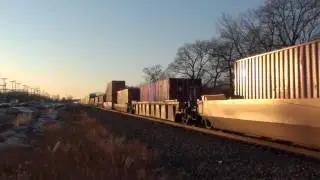 ICE 6211 & CP 9603 Leads NS 32T (CP 240), Ogden Dunes, IN