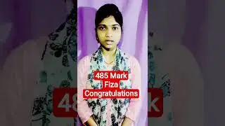 485 Mark.Congratulations Fiza, +2 Result 2025, chse exam topper #hksir #chseodisha #chsetopper