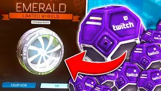 OPENING TITANIUM WHITE EMERALD WHEELS From A FAN REWARD DROP On Rocket League!