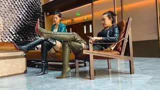 F2512-31 With Leather as Armor, and Over-the-Knee Boot Heels as Brushes, Paint a Quiet Nook on the..