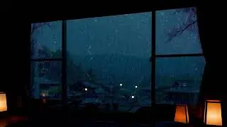 Peaceful Rain Sounds for Sleeping 🌧️ Window Rain for Relaxation &ndash; Night Rain Ambience &ndash; 1 Hour