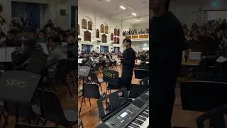 Performing with my jazz school band at Sydney Boys High School