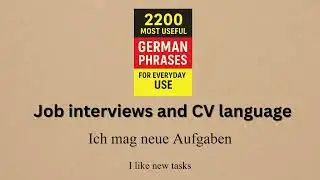 Everyday German phrases - Job interviews and CV language