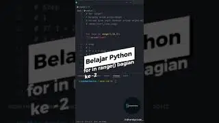 Belajar Python Dasar Untuk Pemula  - for in range bagian ke  2
