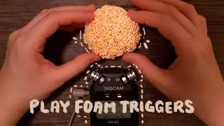 ✦ Crunchy Floam ASMR ✦ NO TALKING ✦ Satisfying Play Foam Triggers✦ 타스캠 x Tascam DR-05