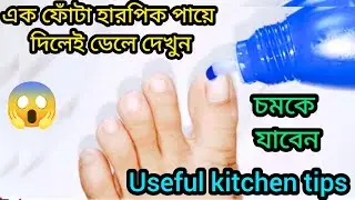 হারপিক পায়ে দিলেই চমকে যাবেন😱গুরুত্বপূর্ণ কিচেন টিপস//kitchen tricks//cleaning hacks//tips & tricks