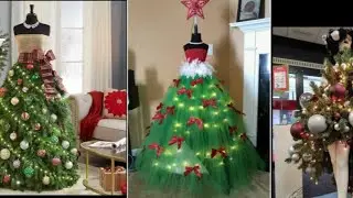 How To Make Christmas Tree Dress,Christmas Dress Idea,Diy Mannequin Dress