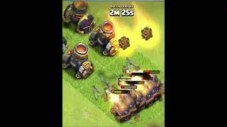 Maxx level cannon cart v/s All level mortar #coc #clashofclan #shorts #cocgmplay