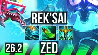 REK'SAI vs ZED (JGL) | 43K damage | KR Master | 26.2
