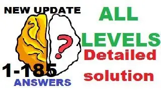 Brain Out All LEVELS 1 to 185 Compilation(Detailed solution)
