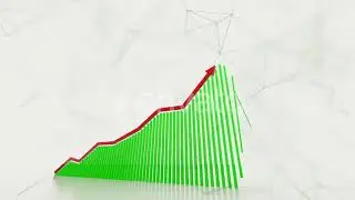 3D Animation Of Rising Bar Graph Following The Arrow 4K | Motion Graphics - Envato elements
