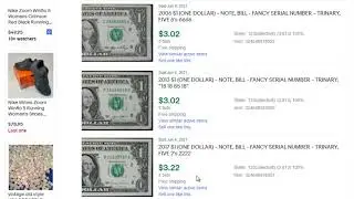 Trinary serial numbers on $1 bills and what they sell for